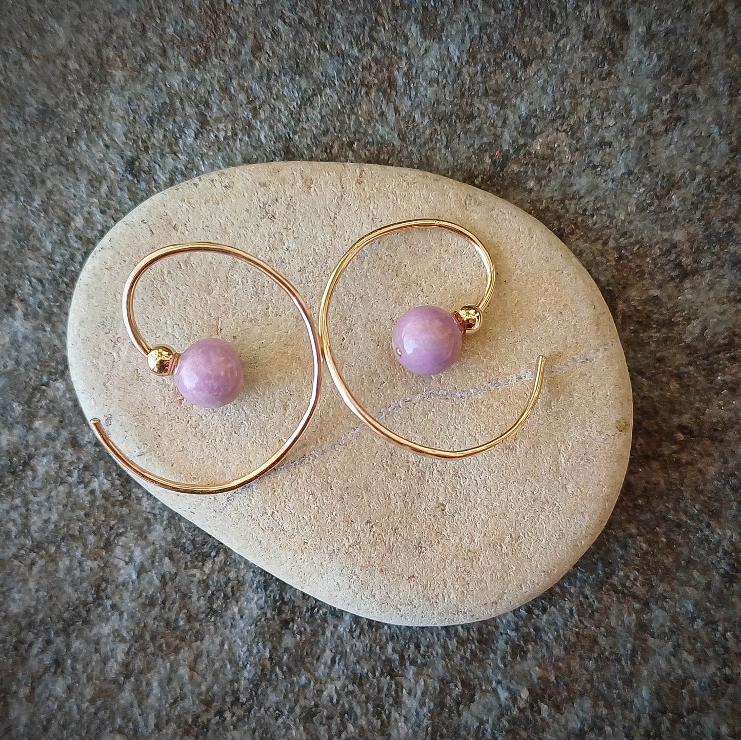 Spiral Ear Cuddles - Rose Quartz