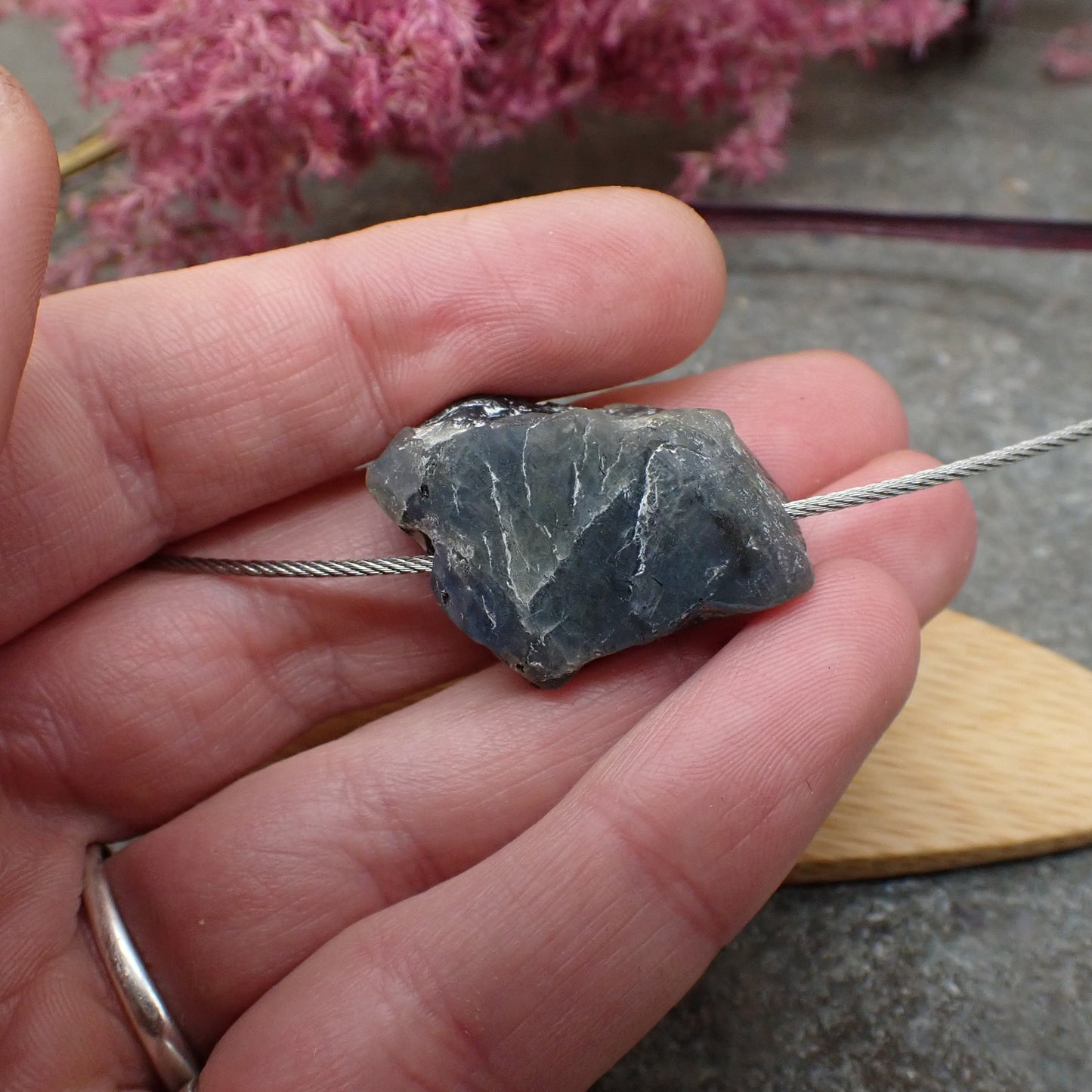 Raw Labradorite Necklace