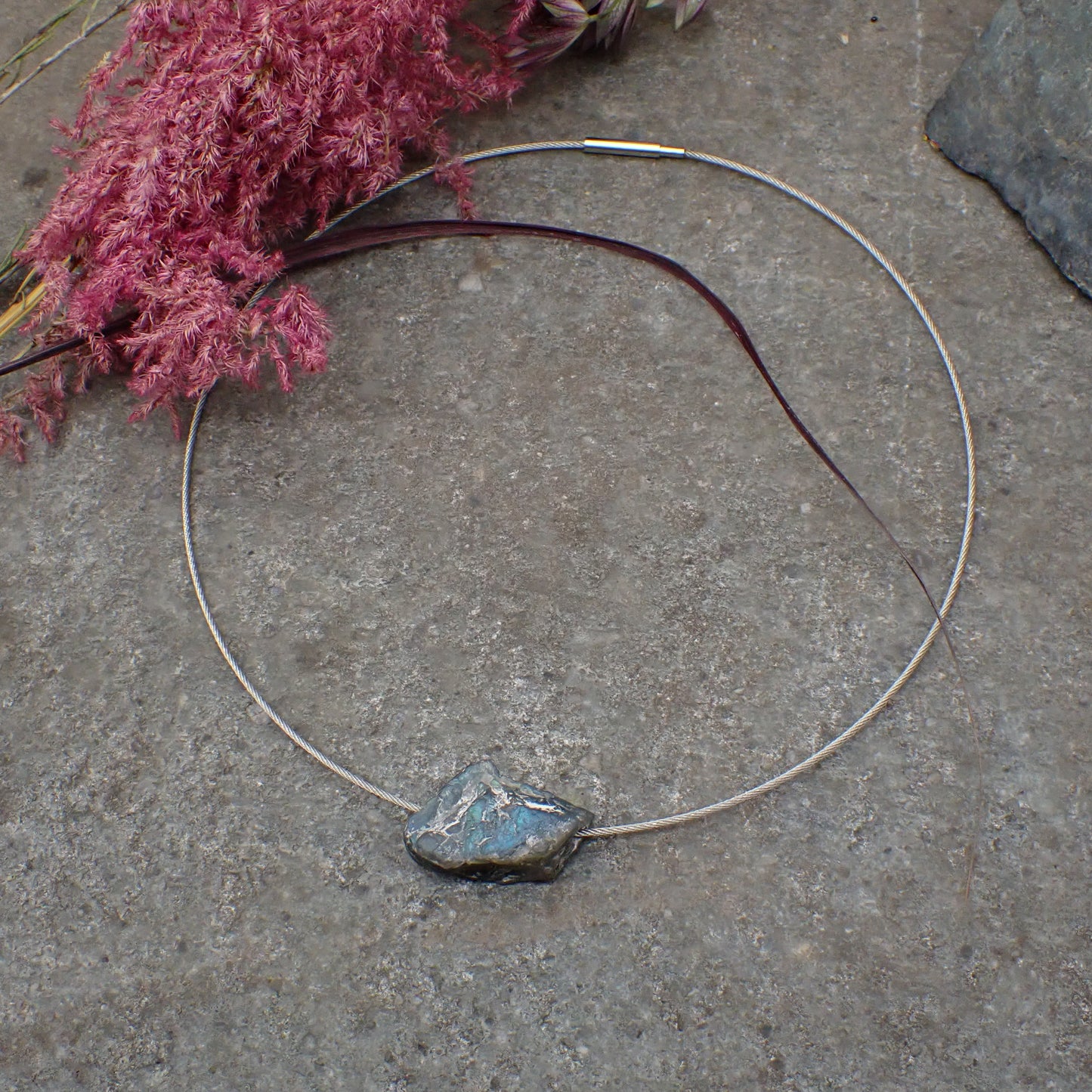 Raw Labradorite Necklace