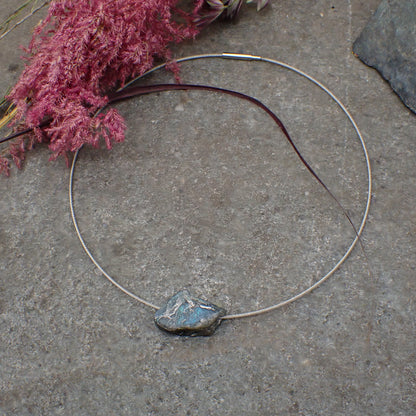 Raw Labradorite Necklace