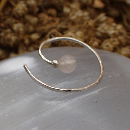 Spiral Ear Cuddles - Rose Quartz