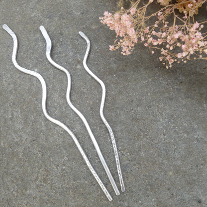 golvende haar pin handgemaakt aluminium