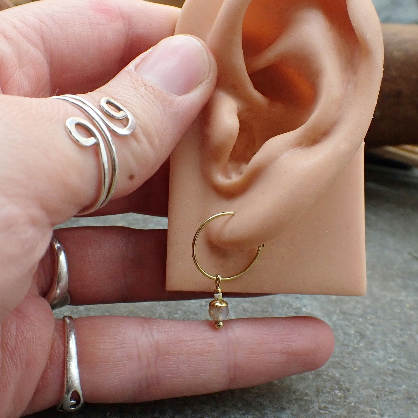 Earrings - Moonstone