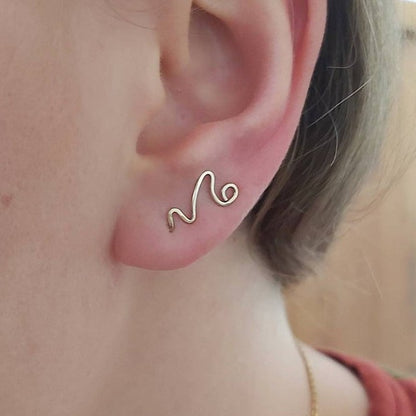 horizontale oorbel vorm engel kerst oorbellen