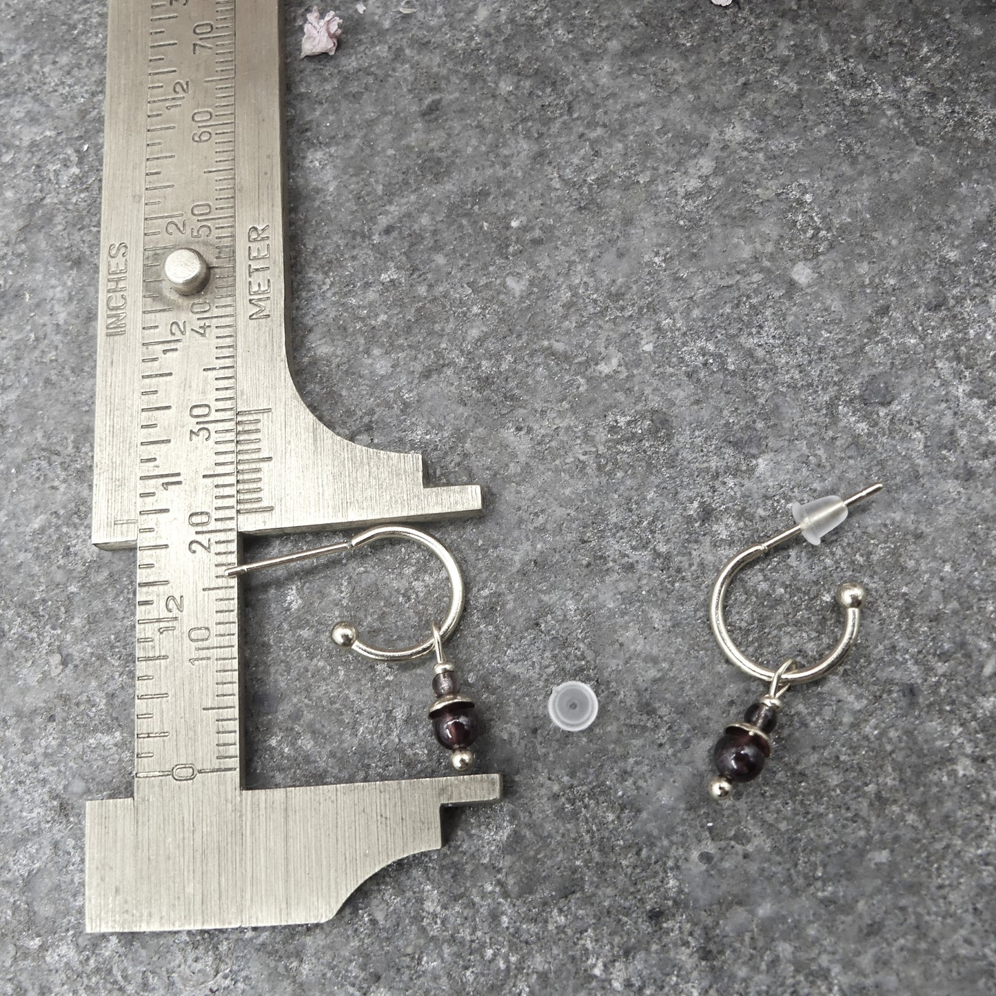 Open earrings - Tiger's eye