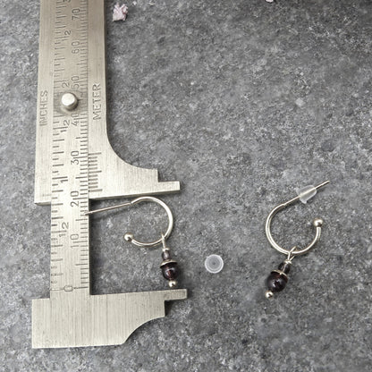 Open earrings - Tiger's eye