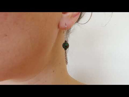 Earrings - Dzi Agate